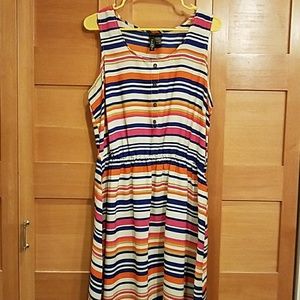 Striped hi-lo dress